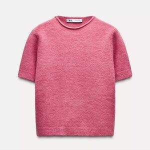 Zara Rose Short Sleeve Knit Top